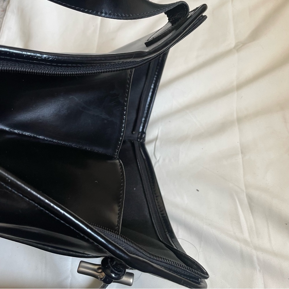 Black Leather Crossbody Bag by - Picture 11 of 12